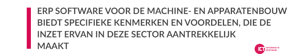 ERP voor de machinebouw